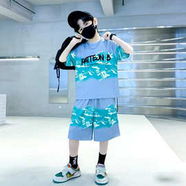 男童夏装薄款运动速干篮球服套装2026新款中大童时髦帅气两件套潮