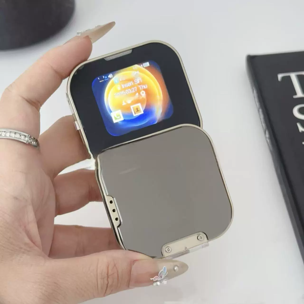 Кроссборд i9 вращающийся складной мобильный телефон, двойной SIM, двойной режим ожидания