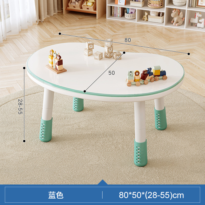 Mesa de maní Mesa de estudio para niños Escritorio de lectura Clase de arte de jardín de infantes Mesa de pintura Se puede subir y bajar para hacer una mesa pequeña hecha a mano