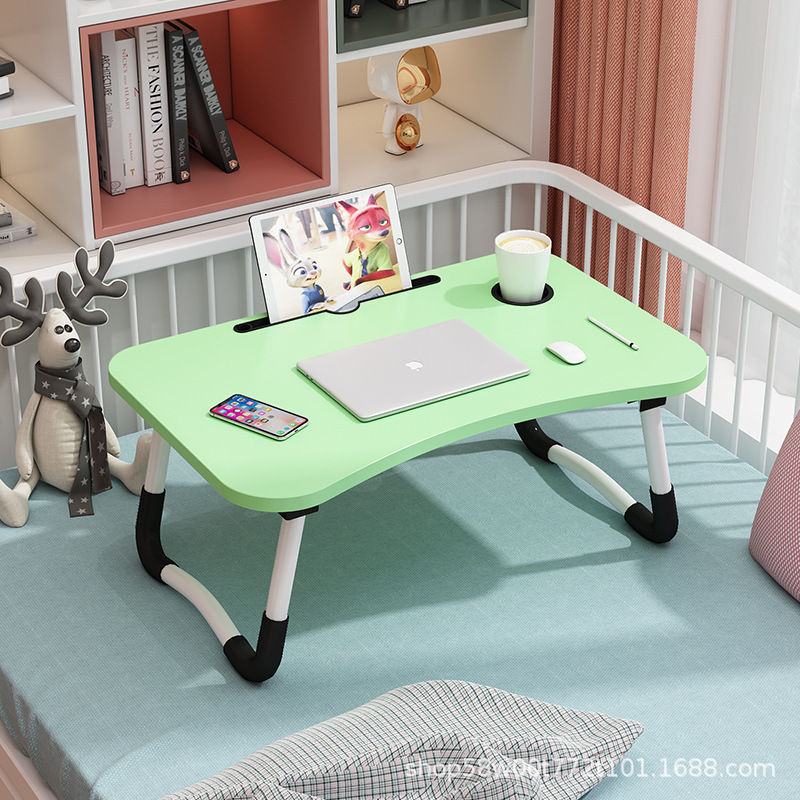 Escritorio de cama plegable mesa de computadora dormitorio dormitorio dormitorio estudio casero pequeña mesa de madera sólida