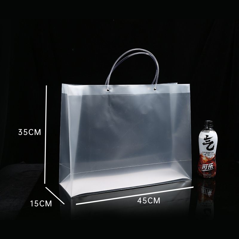 Spot pp bolso de mano transparente bolsa de regalo de plástico de pvc esmerilado bolsa de regalo de mano de boda logotipo personalizado a granel image 30