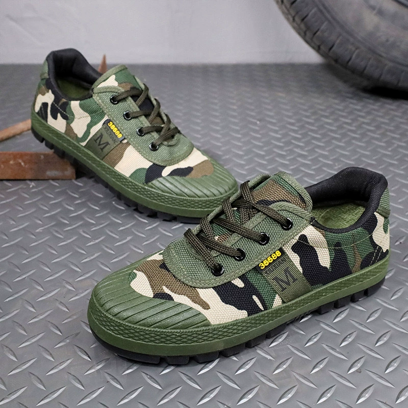 Обувь Liberation Мужская камуфляжная Военная тренировочная парусиновая обувь рабочие-мигранты Рабочая защитная обувь Рабочая резиновая обувь цельная доставка