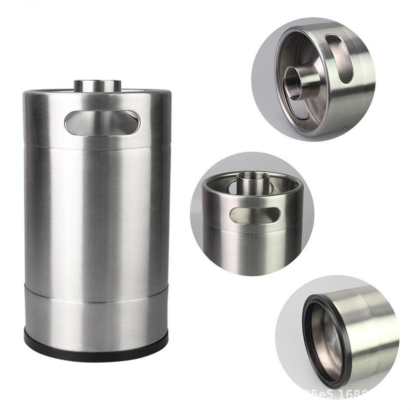 5L带底座 KEG304不锈钢啤酒桶大口带底座耐压桶白酒桶家酿啤酒桶