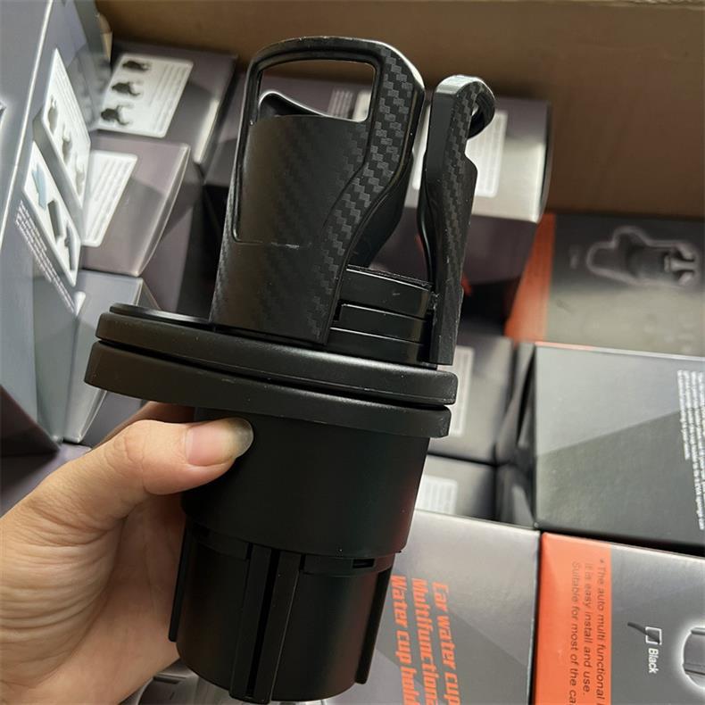 Cross-Border Hot-Selling Multifunctional Car Water Cup Holder, One-Point-Two Rotatable and Stretchable Carbon Fiber Car Beverage Holder