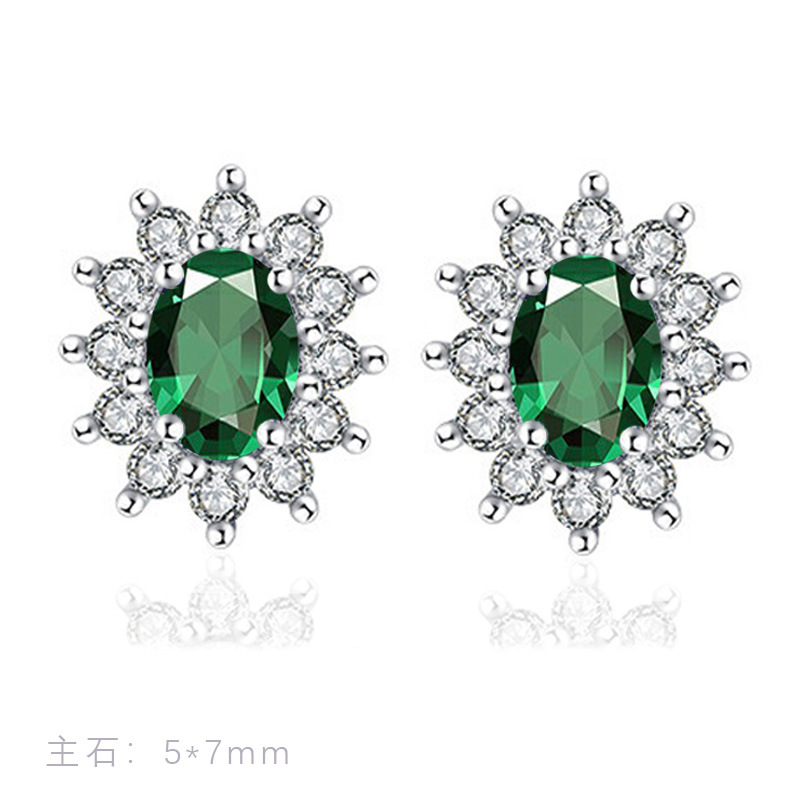 T50 green diamond earrings