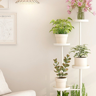 Movable Living Room Flower Rack Floor-Standing Plant Display Flower Rack Storage Rack 2024 New Balcony Flower Pot Bracket