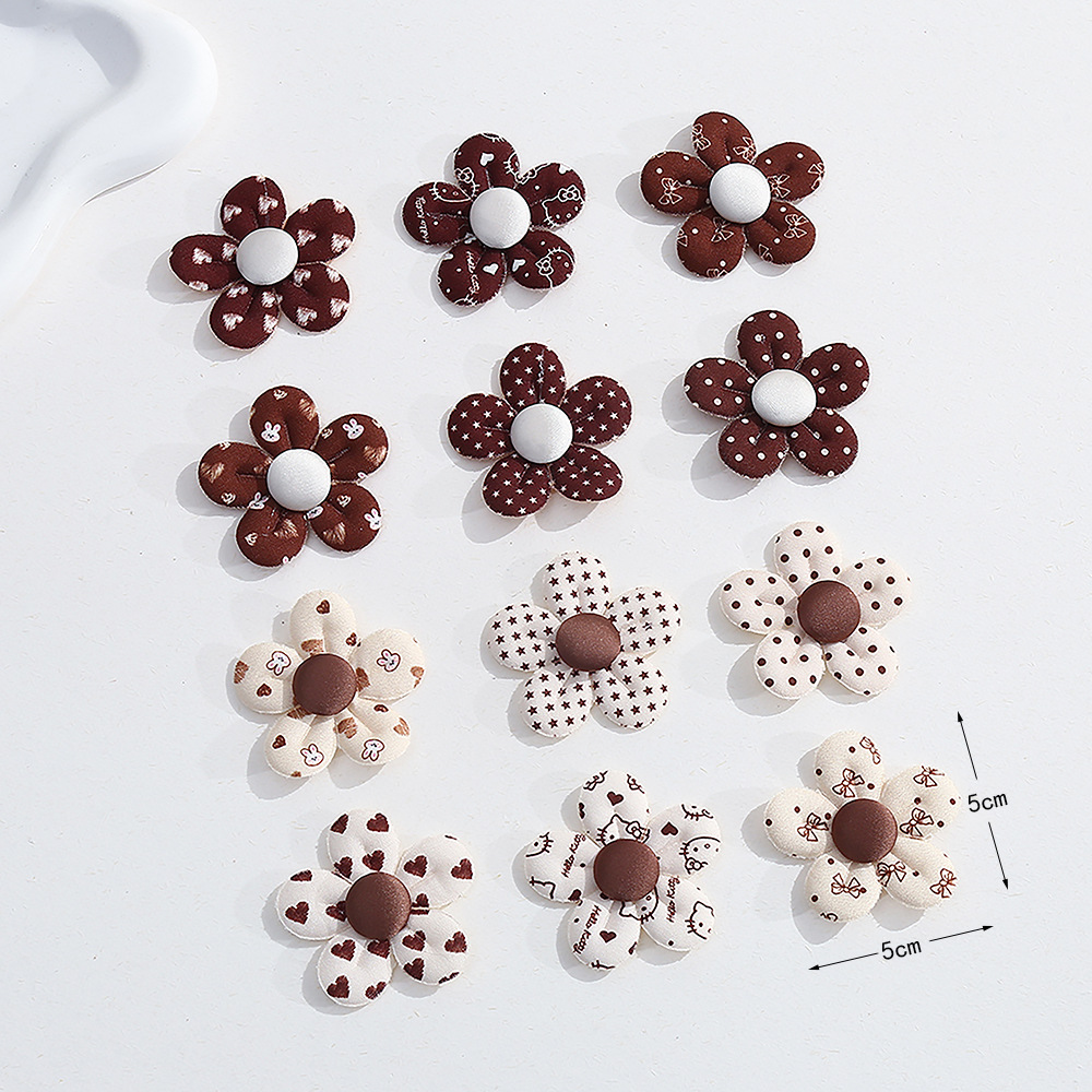 甜美可爱花朵发饰配饰辅料儿童衣服袜子包包装饰花朵配件厂家批发