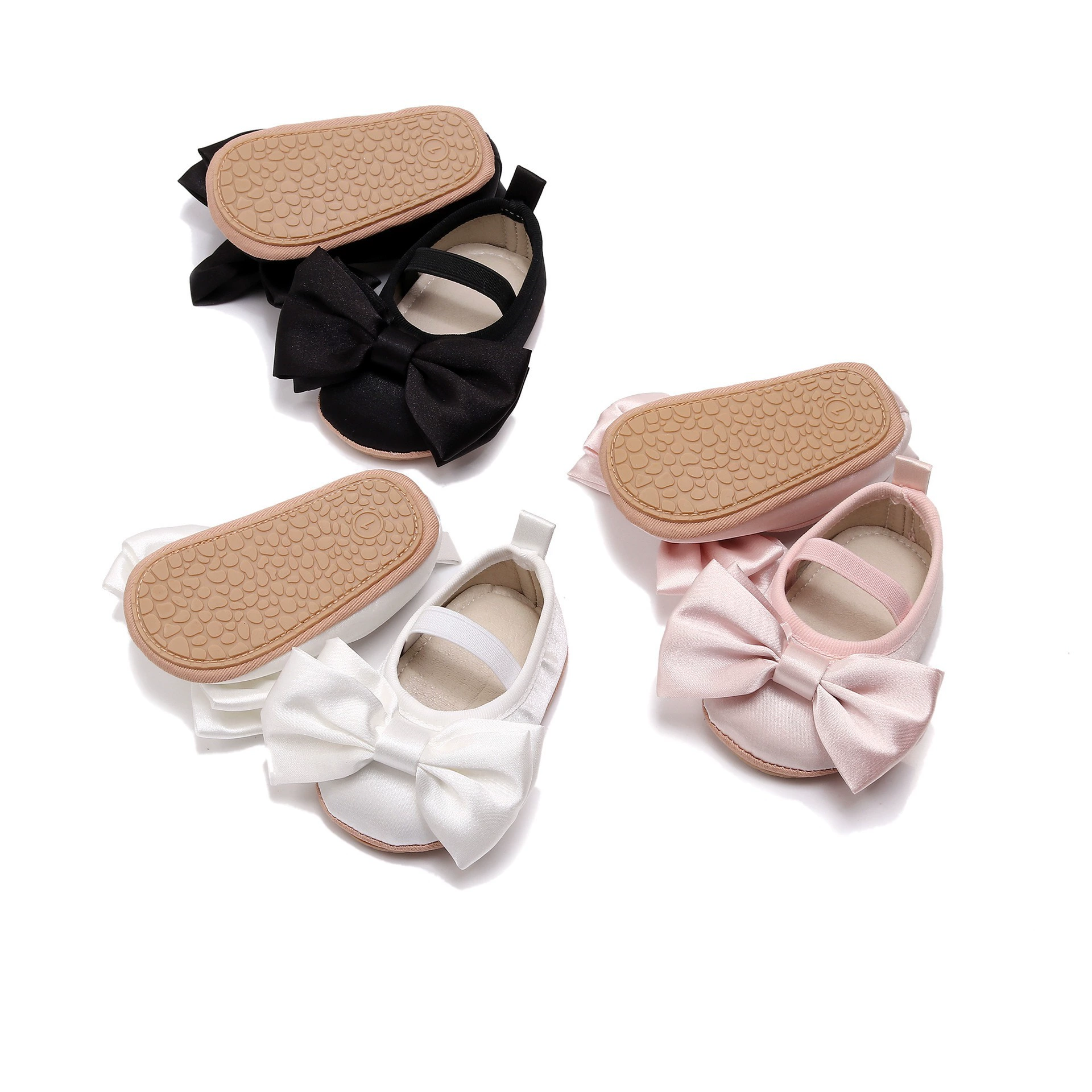 Children's breathable summer cute footwear for princess with bow for early age, soft sole