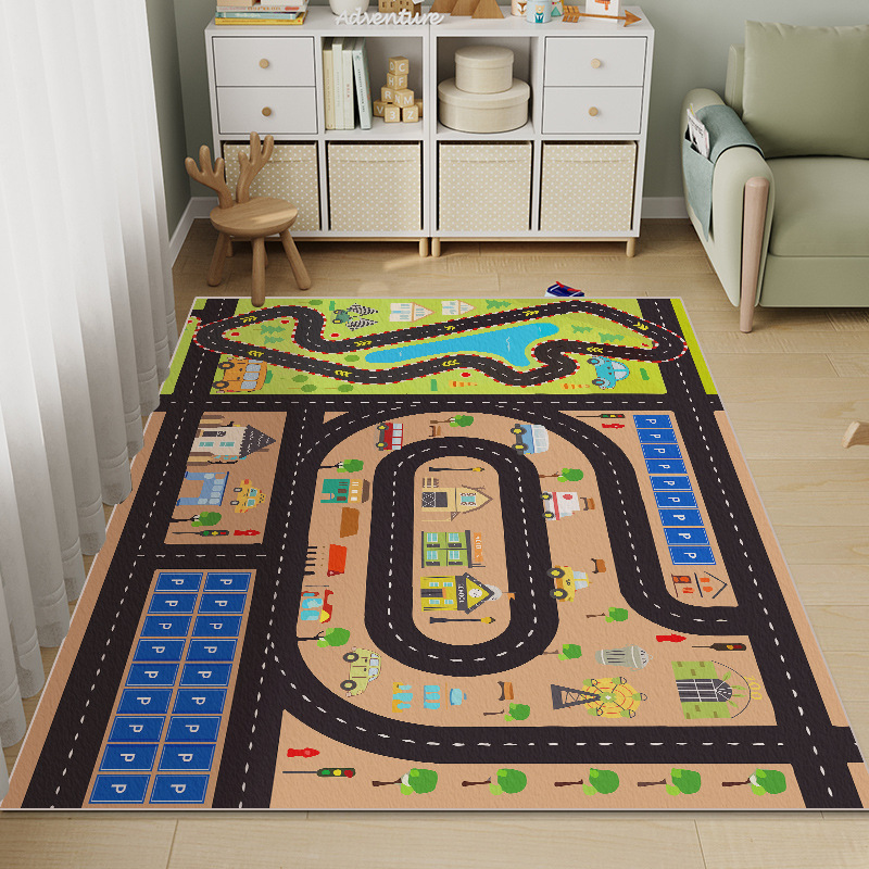 어린이 마을 도로 담요