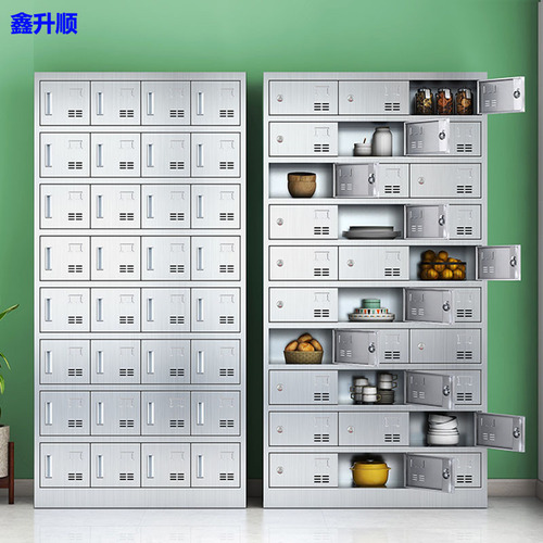 Stainless steel cabinet, staff canteen plate cabinet, factory worker multi-door utensil cabinet, restaurant multi-compartment rice box storage cabinet