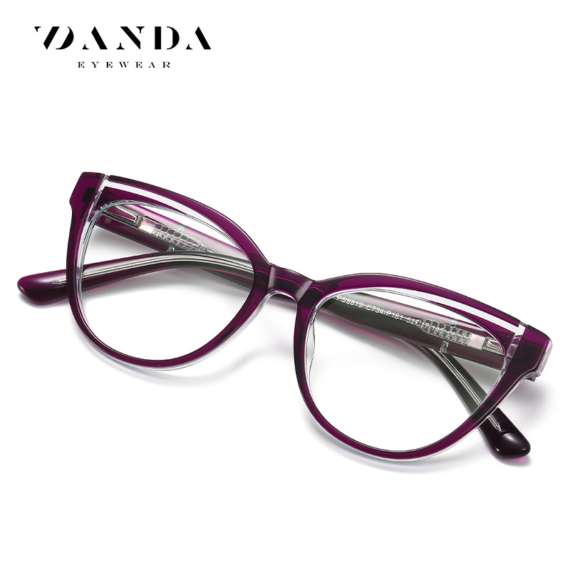 Fábrica nueva placa gafas de moda ojo de gato tallado gafas marco femenino PS8819 moda Primavera pierna anti-Luz Azul gafas