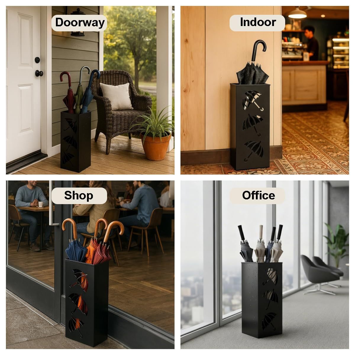 Metal umbrella stand for entryway, decorative piece for living room entrance, creative umbrella storage rack, wholesale