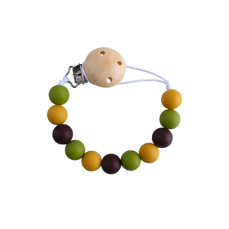 Suministros para bebés Hemu chupete clip de juguete mordedor bebé calmante dientes de silicona molienda Cadena de pezón cadena anti-caída