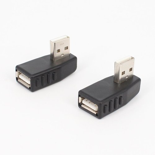 USB2.0 Male to Female Right Angle Left Bend Adapter Computer Extension Cable Butt Elbow 90 Degree Male to Female Socket