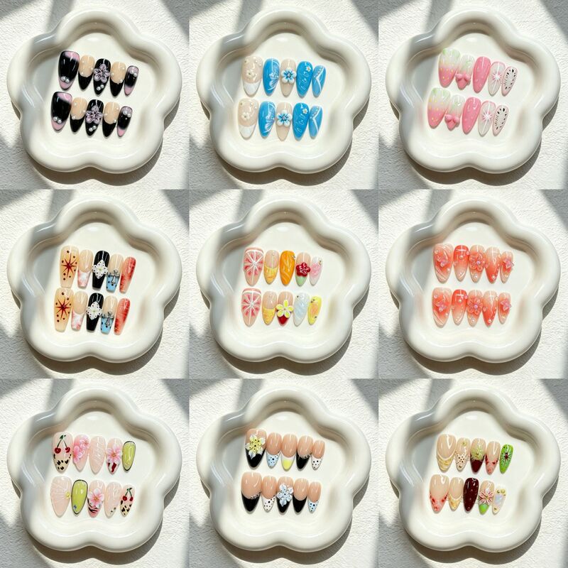【War Collection】European and American Foreign Trade Cross-Border Almond-Shaped Nail Art Hand-Painted High-End Handmade Wearable Nails Wholesale 【War Collection】European and American Foreign Trade Cross-Border Almond-Shaped Nail Art Hand-Painted High-End Handmade Wearable Nails Wholesale
