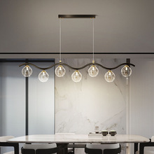 现代简约魔豆满天星创意个性吧台led长条饭厅灯具2022年餐厅吊灯