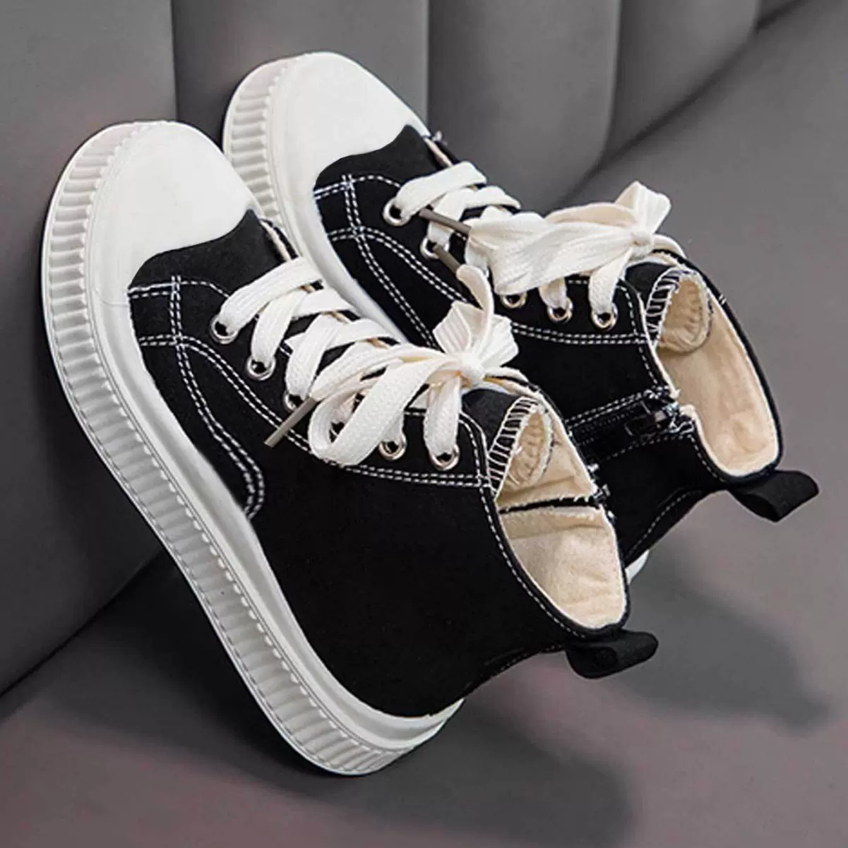 儿童高帮帆布鞋男女童板鞋春秋季软底潮流运动鞋跨境现货批发