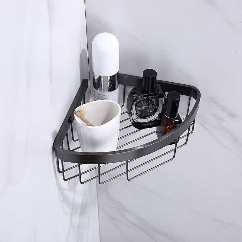 304不锈钢浴室置物架卫浴三角架转角架厕所三角篮卫生间挂件壁挂