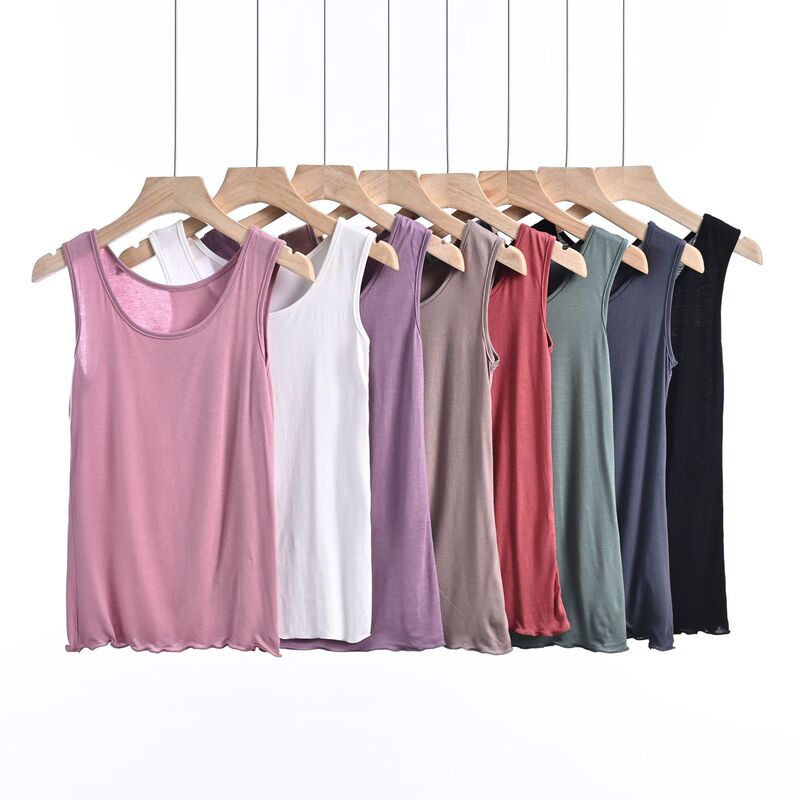 Modal U-Neck Camisole Women's Summer Thin Pure Color Sleeveless Bottoming Shirt Large Size Versatile Simple Inner Top Modal U-Neck Camisole Women's Summer Thin Pure Color Sleeveless Bottoming Shirt Large Size Versatile Simple Inner Top