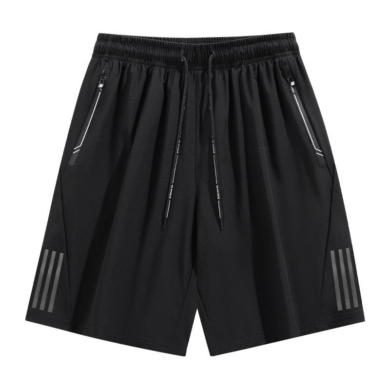 Pantalones cortos de seda de hielo de secado rápido Pantalones de cinco puntos de verano Deportes y ocio para hombres Pantalones cortos de aire acondicionado transpirables Pantalones para correr de fitness al aire libre