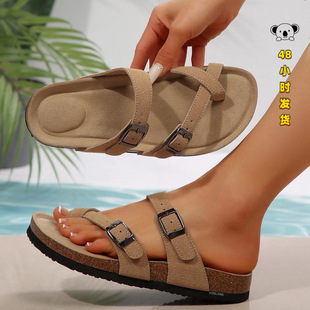 O 87772 Soft Cork Sandals for Women Men ܛľ��Ь
