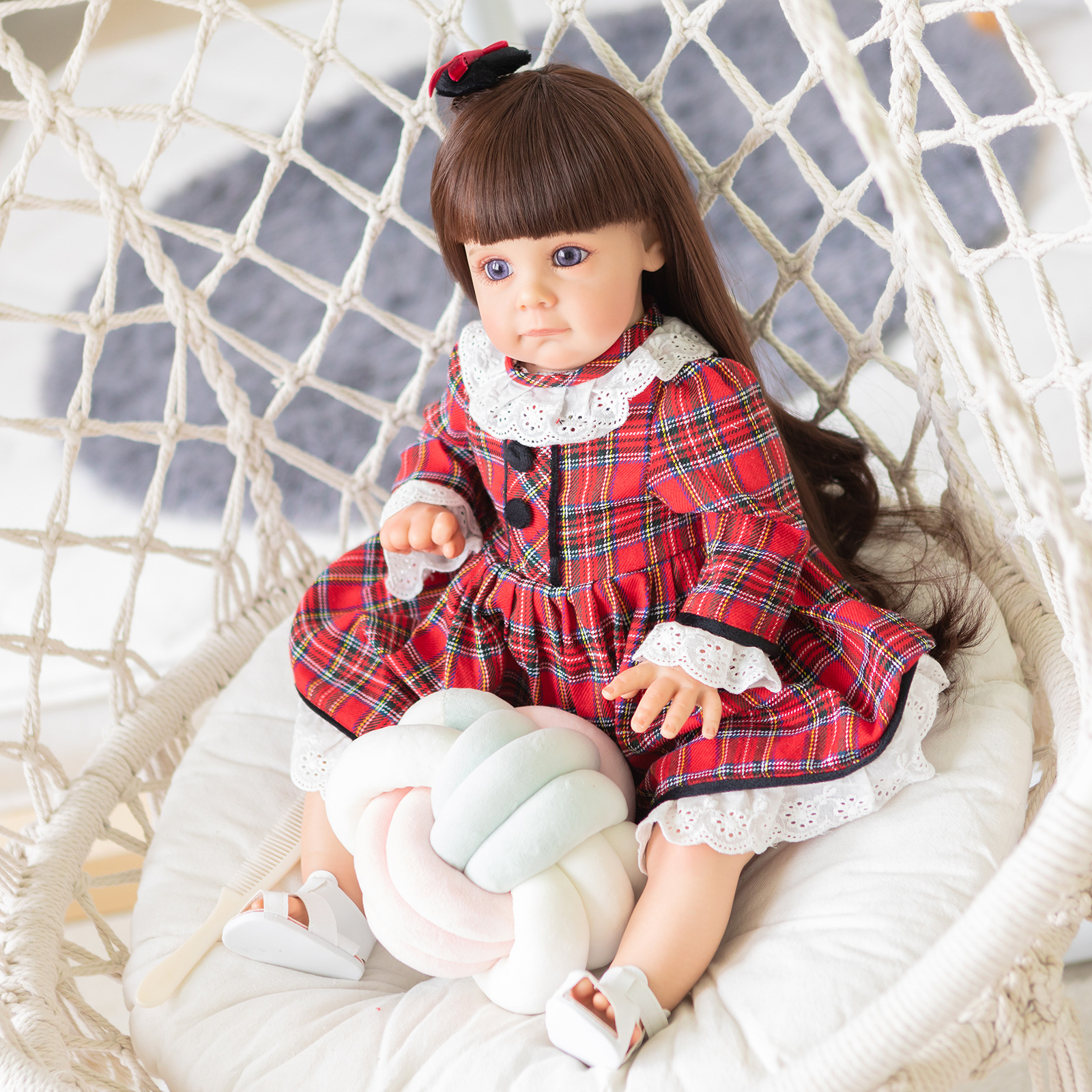 60cm simulación bebé muñeca de pelo largo princesa bebé transfronterizo e-commerce suministro de una sola pieza entrega AMAZON