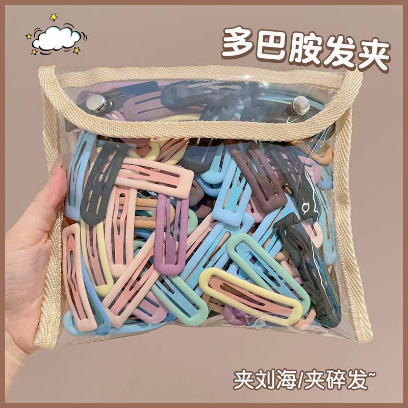 ins colorido redondo no daña clip de pelo para niños lateral frisa clip de pelo 2025 nuevo toque de pelo rojo en línea para mujeres