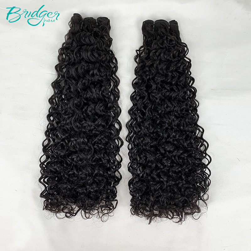 Double Drawn water wave Natural Color Hair Curtain_voghion.com