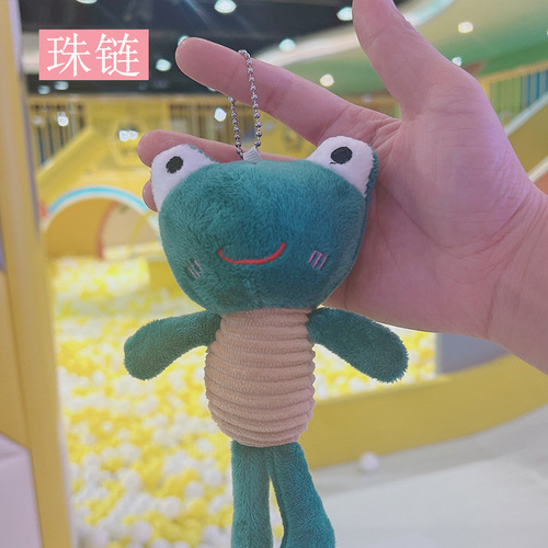 Ins super popular Internet celebrity frog pendant cartoon keychain men and women crossbody bag pendant plush doll bag accessories