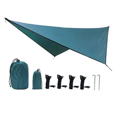 Outdoor Waterproof Canopy Multifunctional Camping Sunshade Beach Awning Moisture-Proof Mat Manufacturer Ready-Made Canopy (Çadırlar) - dark-green-3-4-people