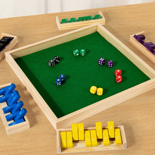 跨境新品Shut The Box桌面游戏掷骰子益智类棋盘道具儿童小孩玩具