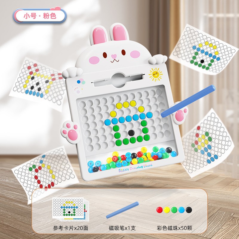 Conejo magnético pincel movimiento tablero de dibujo para ejercitar la concentración de los niños, imaginación, educación temprana, pensamiento acertivo, iluminación tablero de dibujo magnético