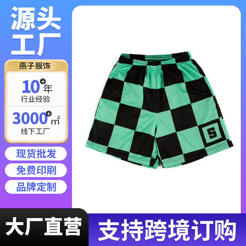 American fashion brand shorts men's leisure sports IP mesh running training basketball shorts men's and women's 3D printed clothing