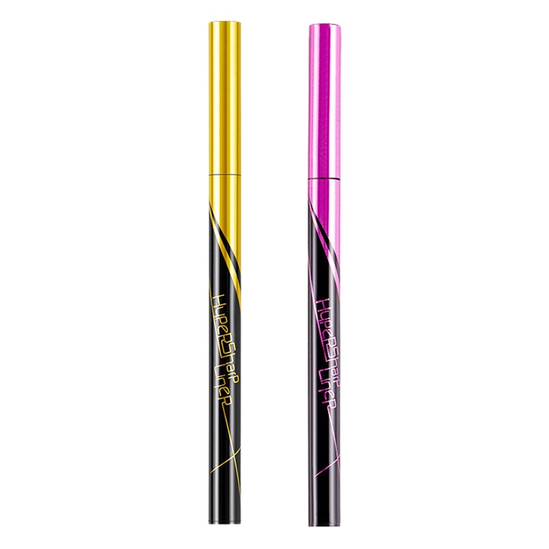 Directly from the Manufacturer, Small Gold-Tip Eyeliner Pen, Ultra-Fine, Smudge-Proof, Intense Black-Brown Color, Suitable for Students and Beginners, Matte Finish
