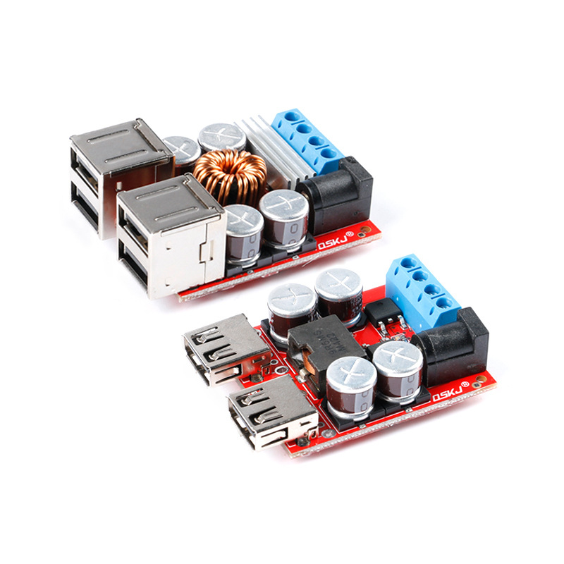 DC-DC5V/8A降压稳压电源模块手机车载充电4口USB输出