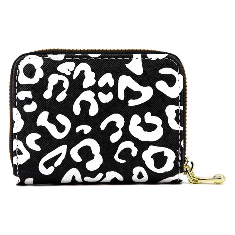 Tarjetero con Estampado de Leopardo para Mujer, Gran Capacidad, Multifuncional, Tarjetero para Tarjetas de Crédito, Cartera con Cremallera de Alta Gama para Hombre