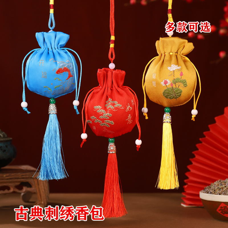 Bagos de incienso de estilo antiguo bolsas vacías bolsas del barco del barco bolsas de incienso bolsas DIY bolsas de incienso bolsas de automóviles colgantes al por mayor