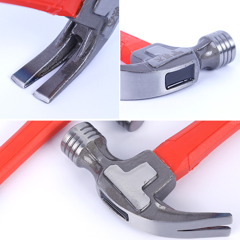 Hammer for home use, claw hammer for woodworking, renovation, pulling nails, home emergency escape, car repair, installation, plastic handle sheep foot hammer