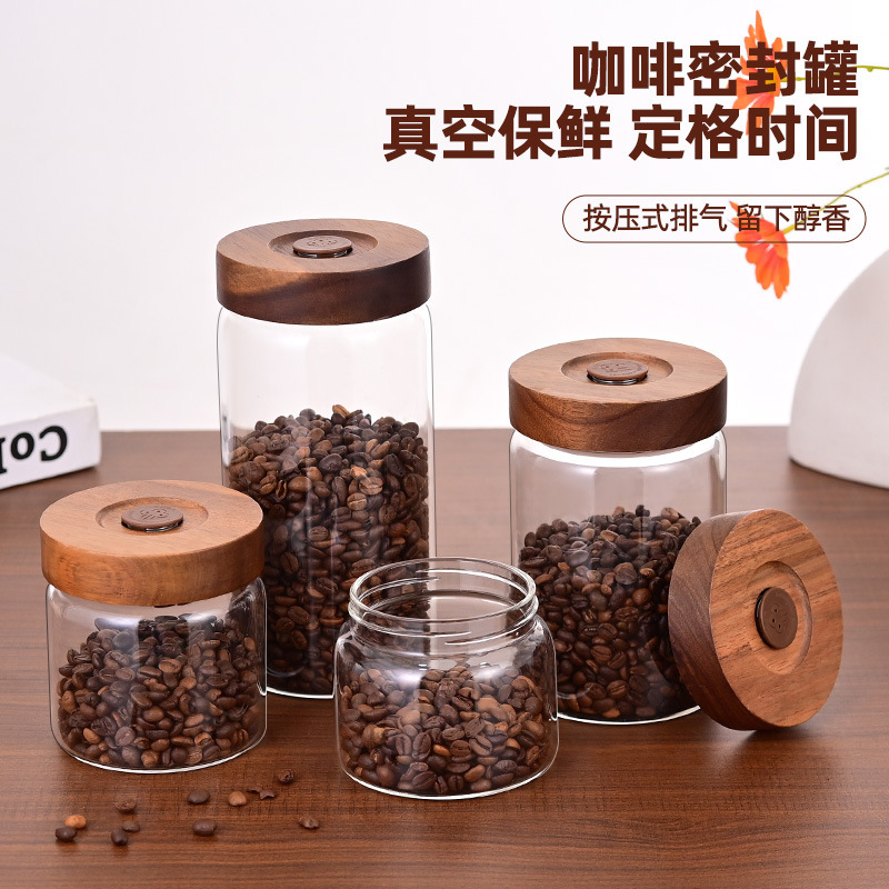 Coffee Bean Storage Jar, Flower Tea, Tangerine Peel, Food-Grade Storage Jar, Storage Bottle, Glass Sealed Jar, Household Coffee Jar Coffee Bean Storage Jar, Flower Tea, Tangerine Peel, Food-Grade Storage Jar, Storage Bottle, Glass Sealed Jar, Household Coffee Jar