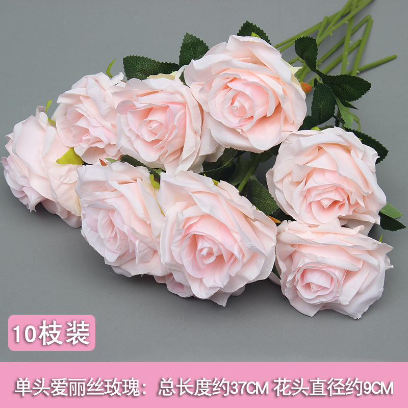 10 flores rosadas bodas flores de seda decoración floral flores falsas hortenida Wenxin Road Artes florales otros