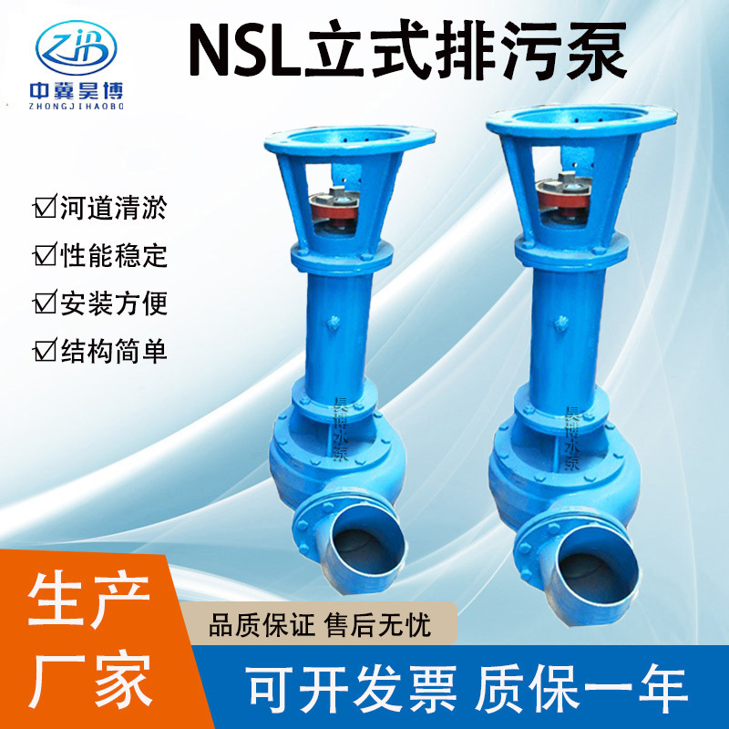 昊博水泵批发NSL50-6立式不阻塞吸沙泵4寸船用抽沙泵 NSL型污水泵