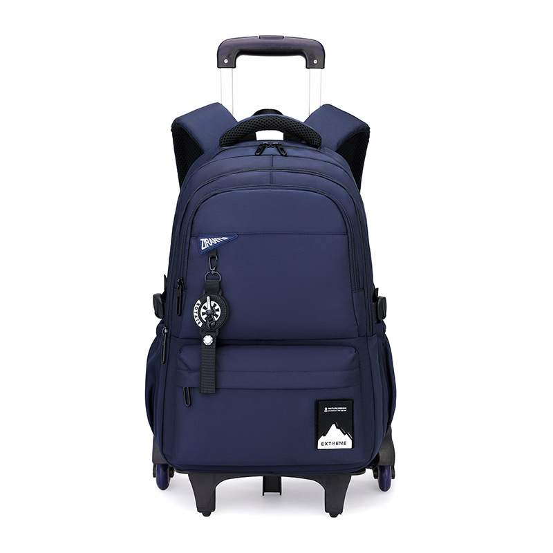 Mochila escolar con barra de tracción de moda de pescado natural transfronterizo Mochila escolar para estudiantes de secundaria y preparatoria de gran capacidad para hombres