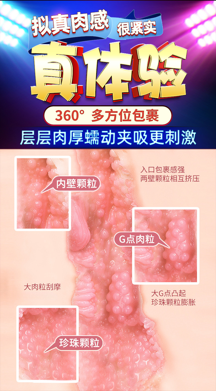 Jiuai Portable Dual-Head Male Masturbation Device, Manual TPE Adult Toy — detail image 2