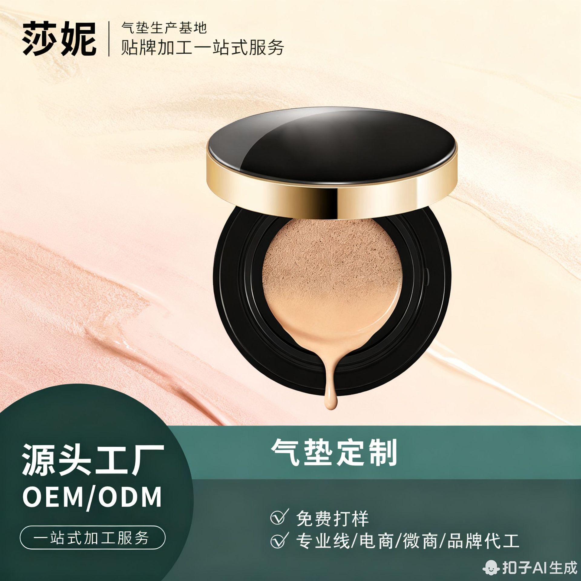 oem定制贴牌气垫霜bb霜遮瑕霜不卡粉持久持妆大牌正品oem代加工