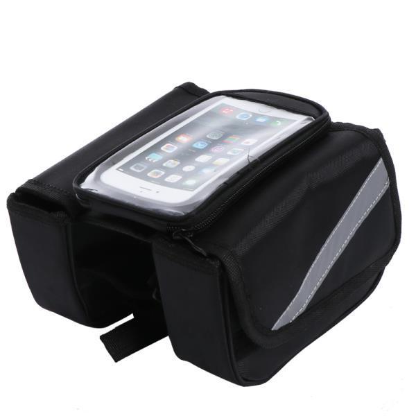Bolsa de vigas de bicicleta de alta capacidad de bicicleta de montaña bolsa de vigas delanteras bolsa de silla bolsa de teléfono celular impermeable accesorios de equipo de ciclismo