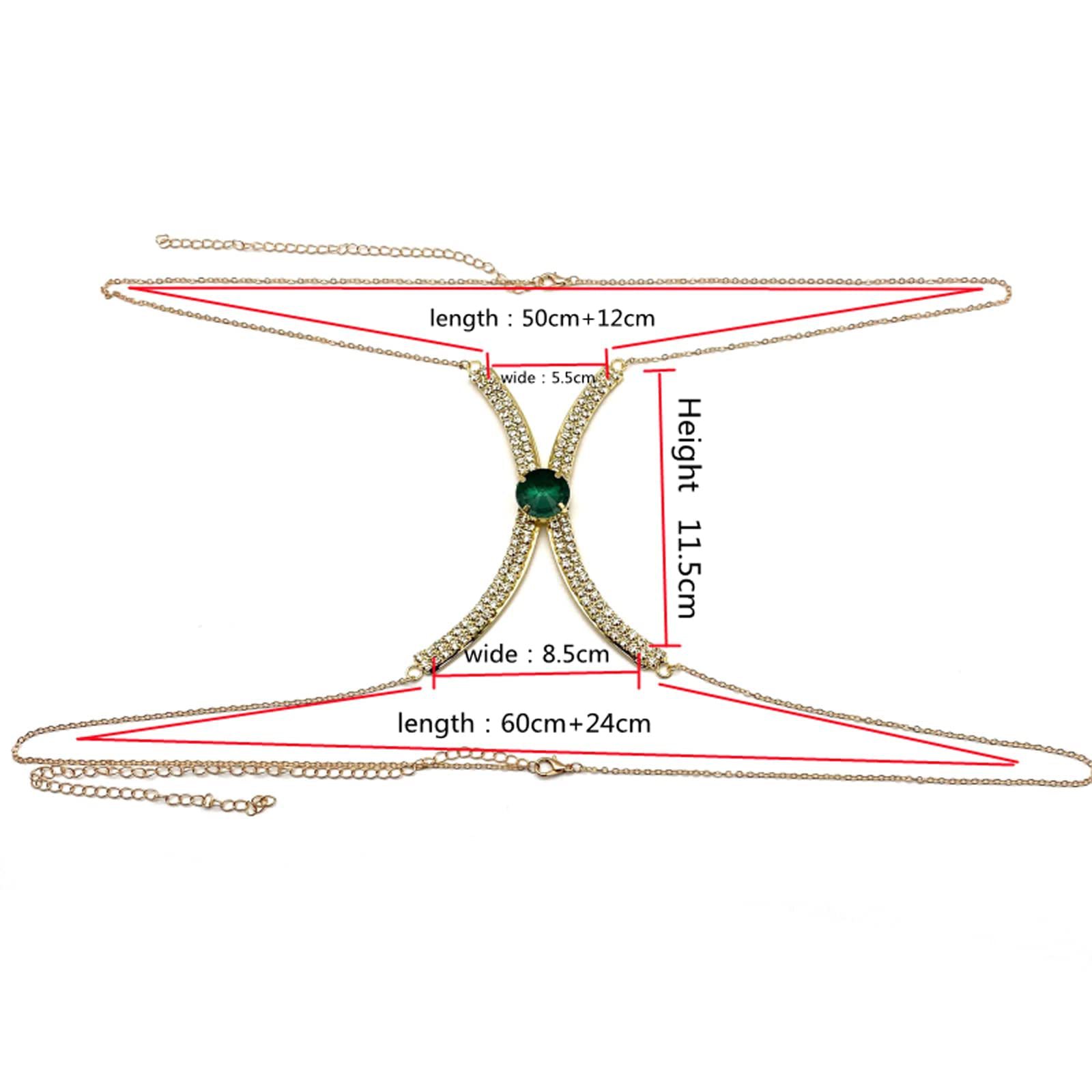 Fashion Geometric Rhinestone Plating Womenu0027S Body Chain 1 Piece