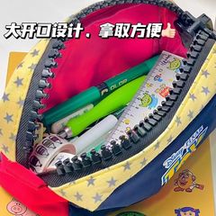 日系ins大拉鏈大容量玩具總動員可愛耐髒初高中學生文具袋鉛筆袋