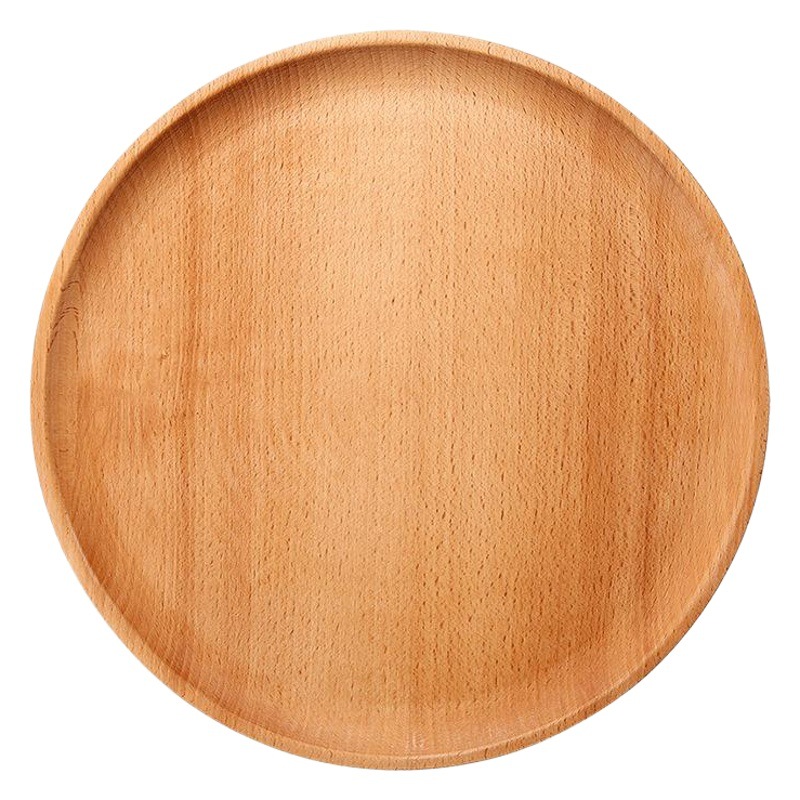 Bandeja de troncos de madera maciza japonesa, plato rectangular, plato redondo, plato de fruta creativo, plato de madera para desayuno, plato de postre de madera