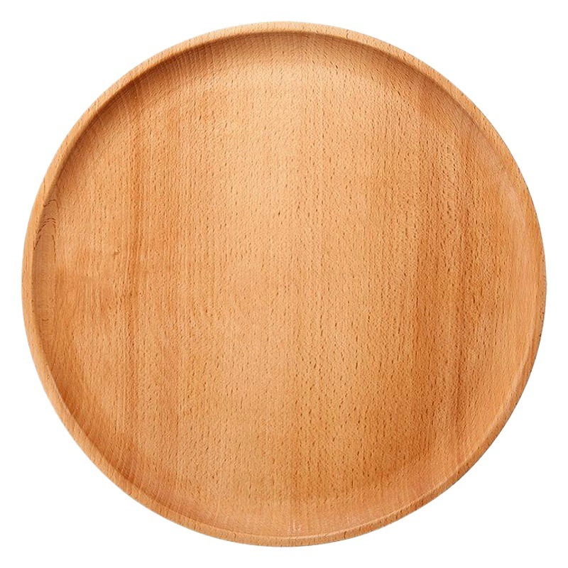 Японский поднос из цельного дерева, прямоугольная тарелка, круглая тарелка, креативная тарелка с фруктами, деревянная тарелка для завтрака, деревянная тарелка для десерта