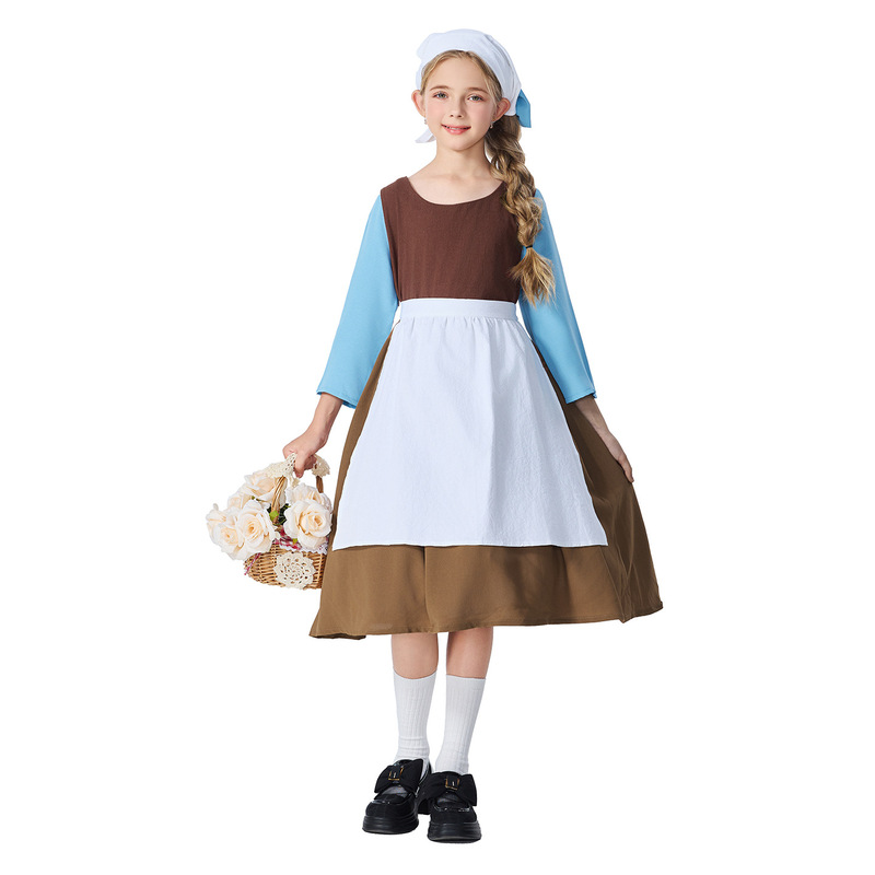New Cinderella Fairy Tale Cosplay Costume Maid Outfit for Drama Stage Performance Halloween Costume New Cinderella Fairy Tale Cosplay Costume Maid Outfit for Drama Stage Performance Halloween Costume